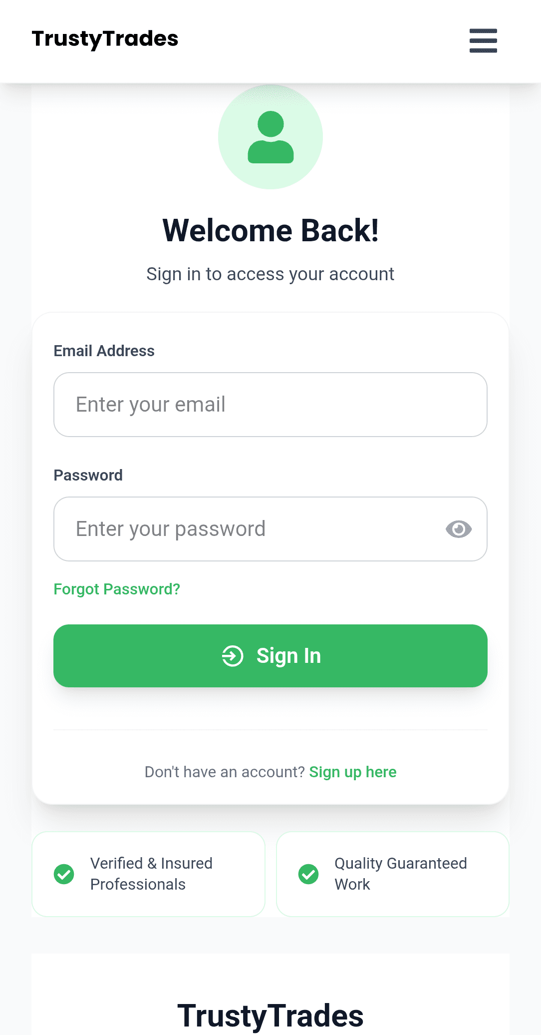 Sign-In Screen